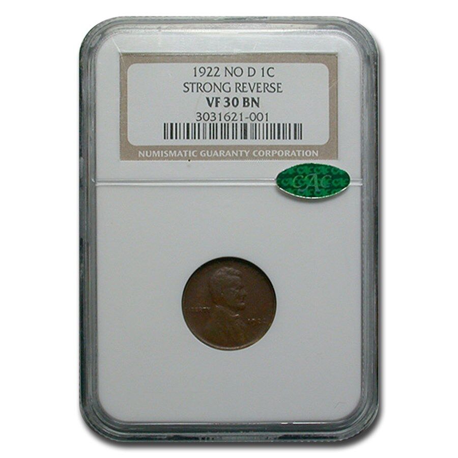 1922 (None) Phil Lincoln Wheat Penny No D Strong Reverse